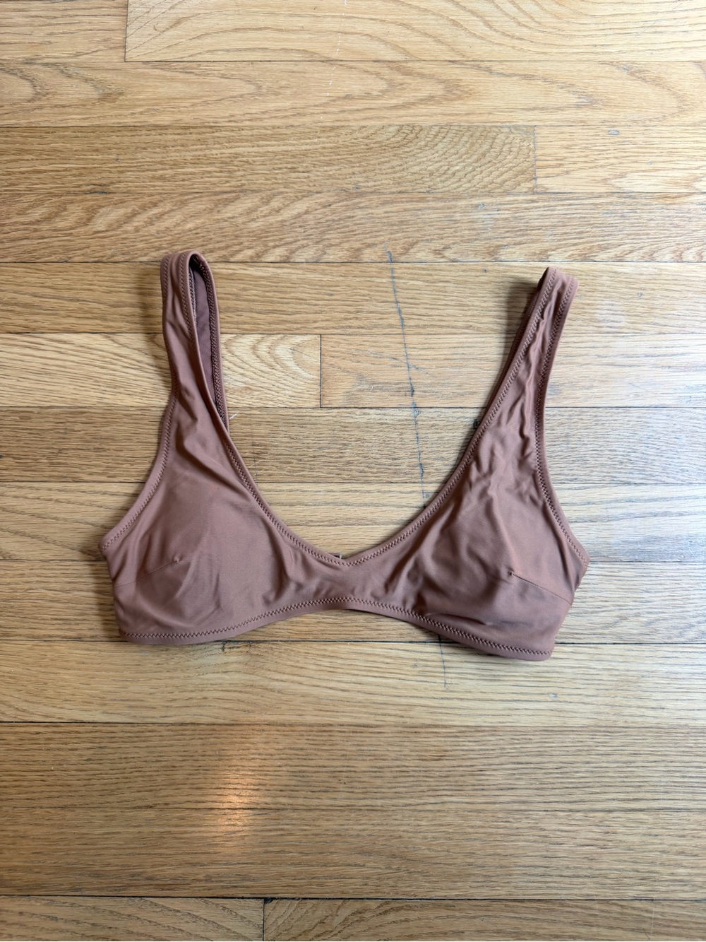 aerie Scoop Bikini Top - Brown